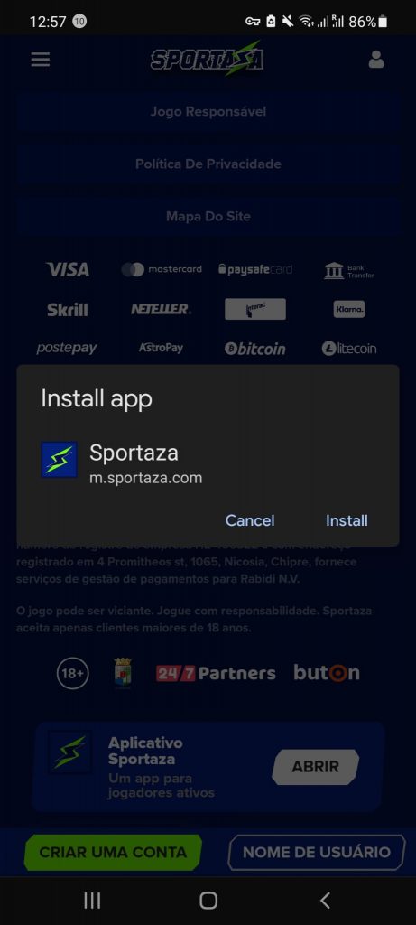 sportaza app